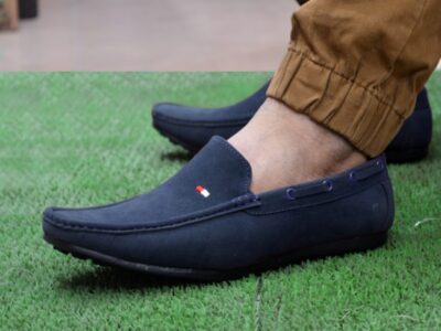 Blue feetway suede casual loafers for men