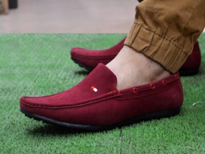 Red loafers for men