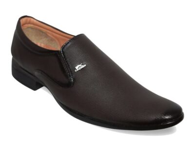 Without lace Brown formal shoes Slip-On
