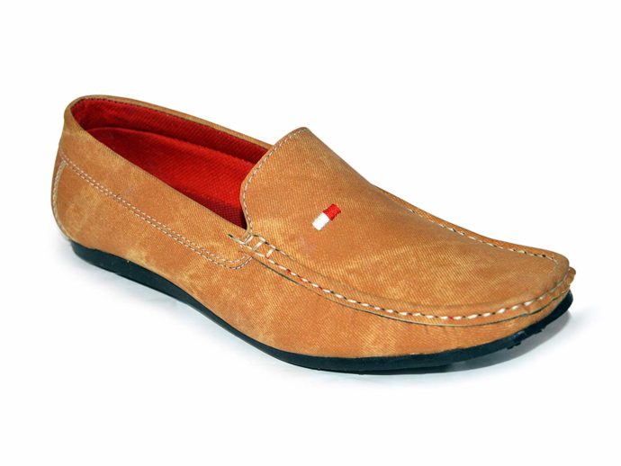 tan flat loafers