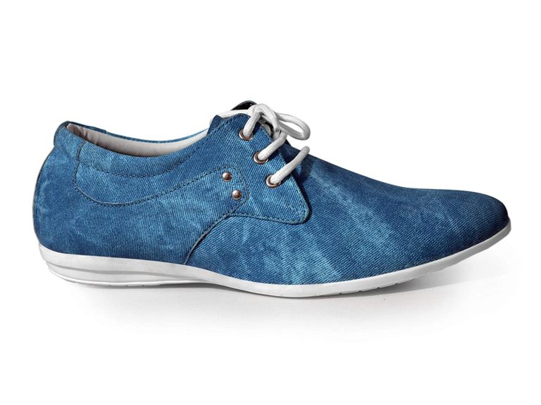 Sky Blue Flat Casual Sneakers For Men With Lace Flat Shoes | Sporty