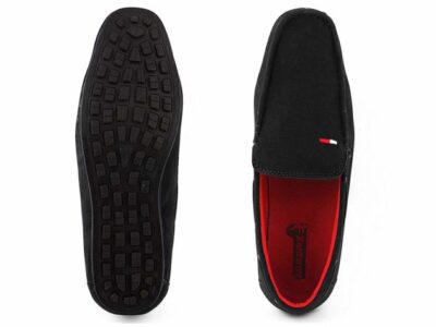 Suede Loafers For Men Black Colour4