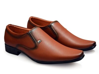 Tan Formal Shoes Without Lace