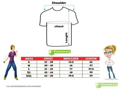 t shirts size chart