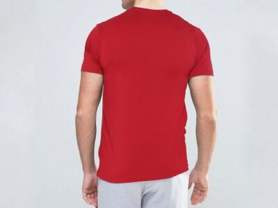Pure Cotton Feetway Smooth Premium Quality T-Shirt For Men And Women Red4