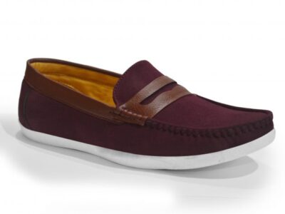Red casual loafers for men