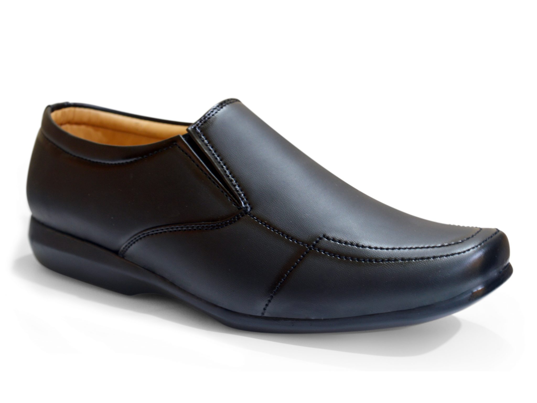 Formal Black Shoes For Men | Without Lace | Flat Sole