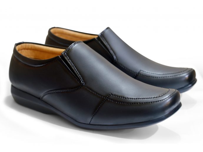 Formal Black Shoes For Men | Without Lace | Flat Sole