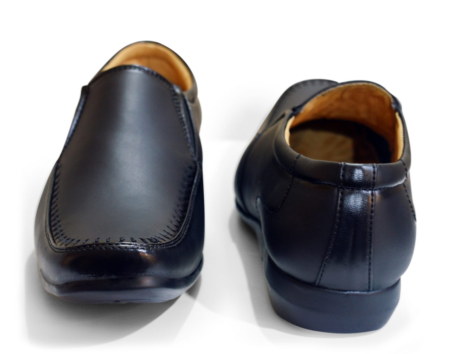 Black Office Shoes Man Without Lace | Slip-On | Feetway